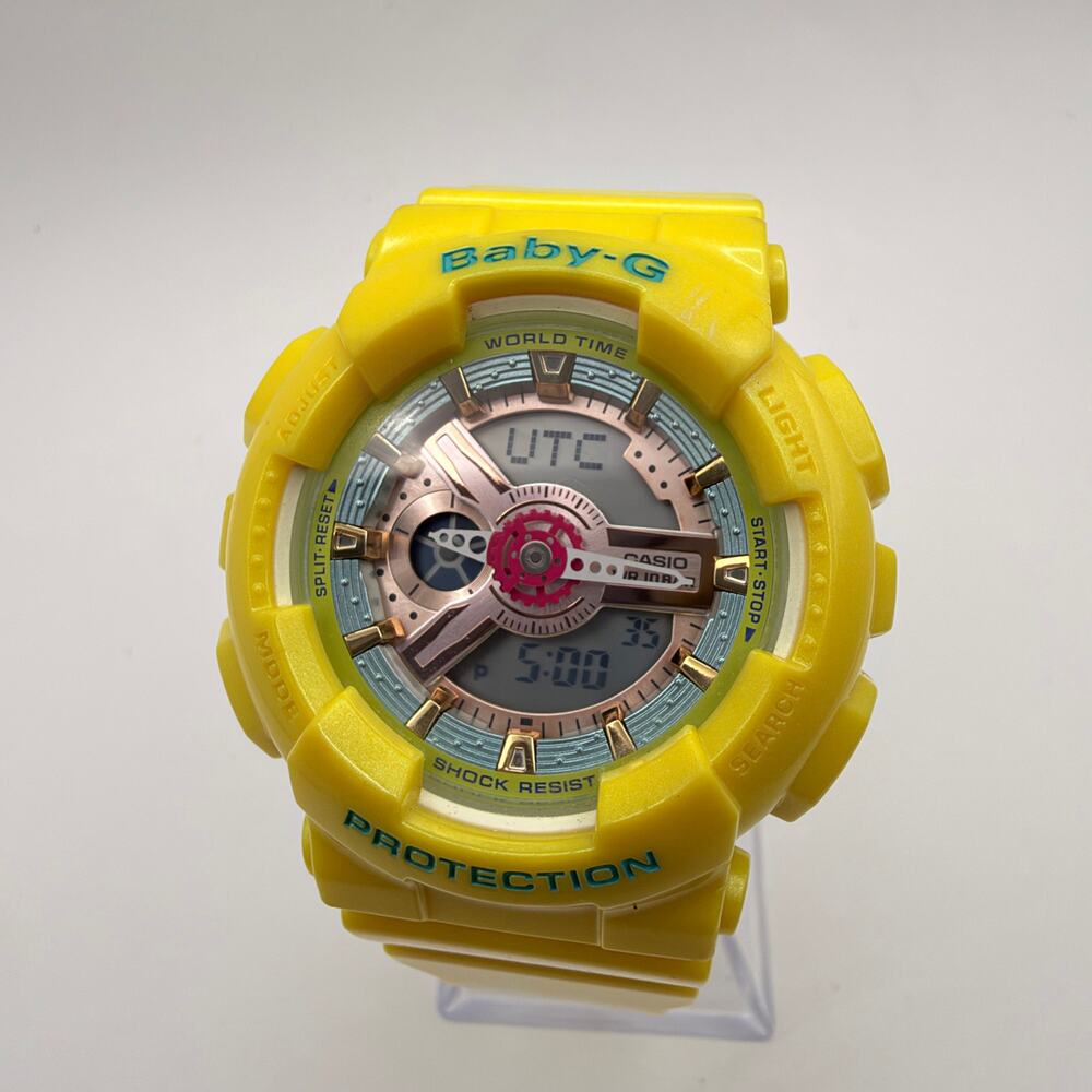 Stylish Casio Baby-G Rose Gold Series Analog-Digital Watch Working